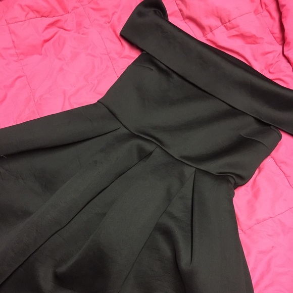 off the shoulder scuba skater dress